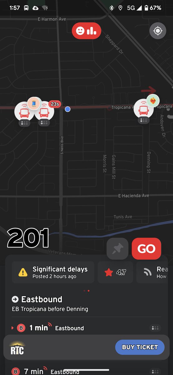 rexusfox's tweet photo. This is how stupid the buses get. Yes, my little blue dot was me on a bus when I took this...4 busses in less than a mile. 🤦‍♂️ https://t.co/OMpT7pQRaW