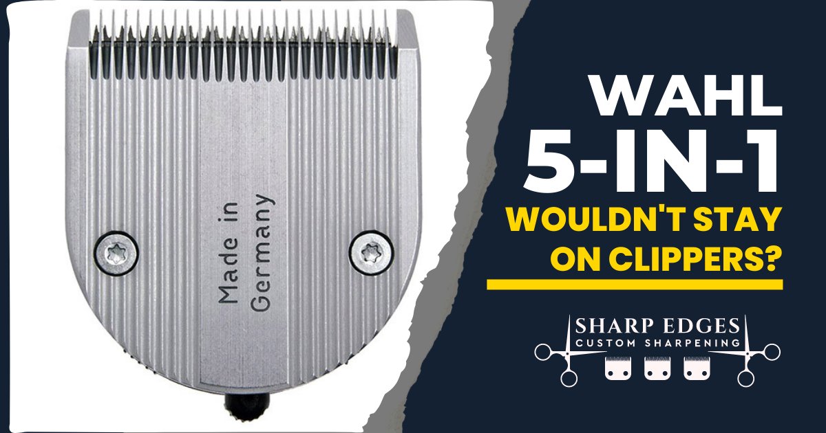 sharpedges03's tweet photo. Wahl 5-n-1 blades won't stay on clippers

Have your Wahl 5-in-1 blades ever fall off while you're using them? I hope this helps someone…😁

#SharpEdges #ClipperMaintenance #ClipperCare

https://t.co/4XUGh7nxmp https://t.co/0MHNrYRmfM