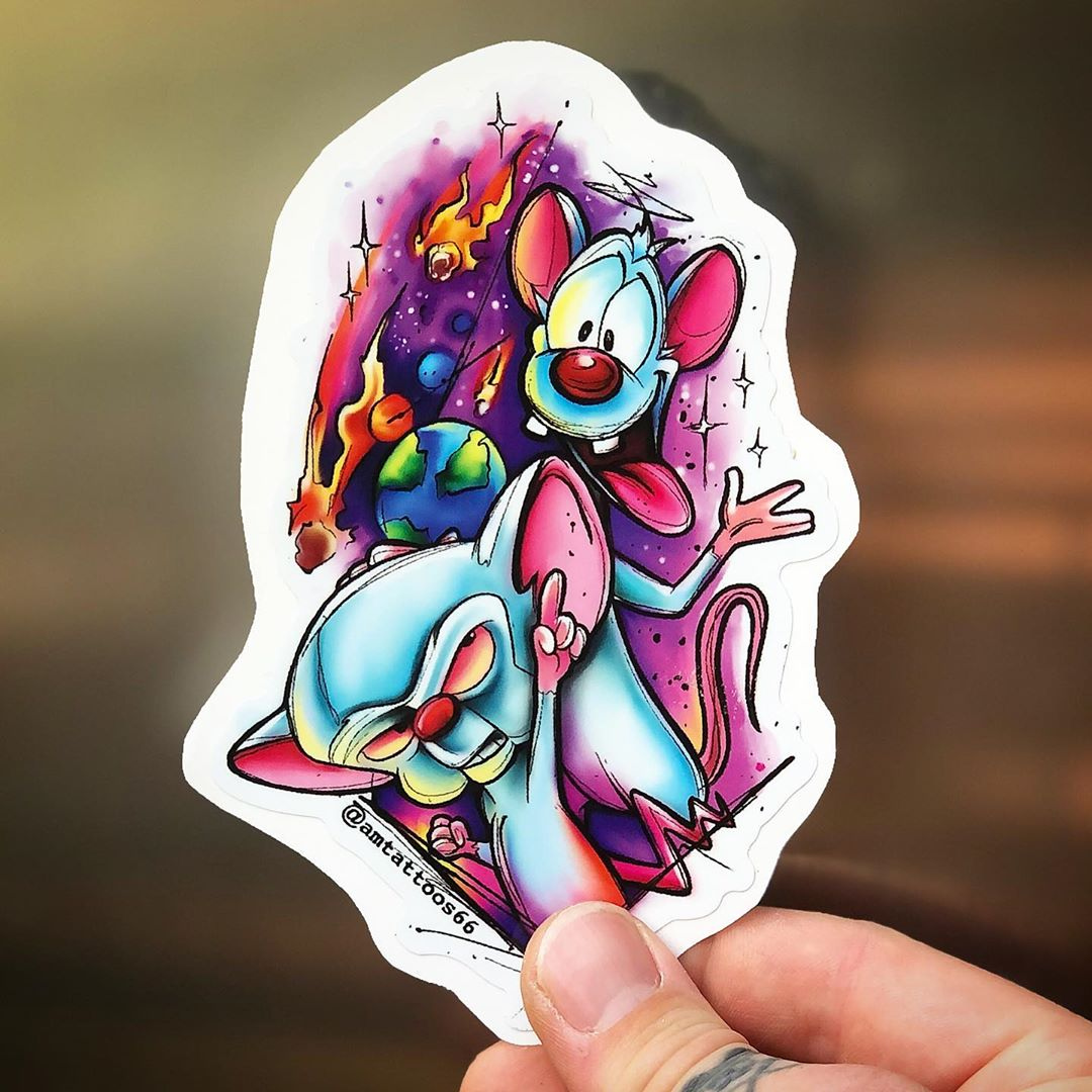 stickerbeatinc's tweet image. World domination plans in progress with Pinky and the Brain – join the duo on their zany sticker escapades! @amtattoos66

#stickerbeat #stickers #sticker #stickerart #slaps #decals #illustration #stickerbomb #vinyl #digitalart #print #stickerslap #artistsoninstagram