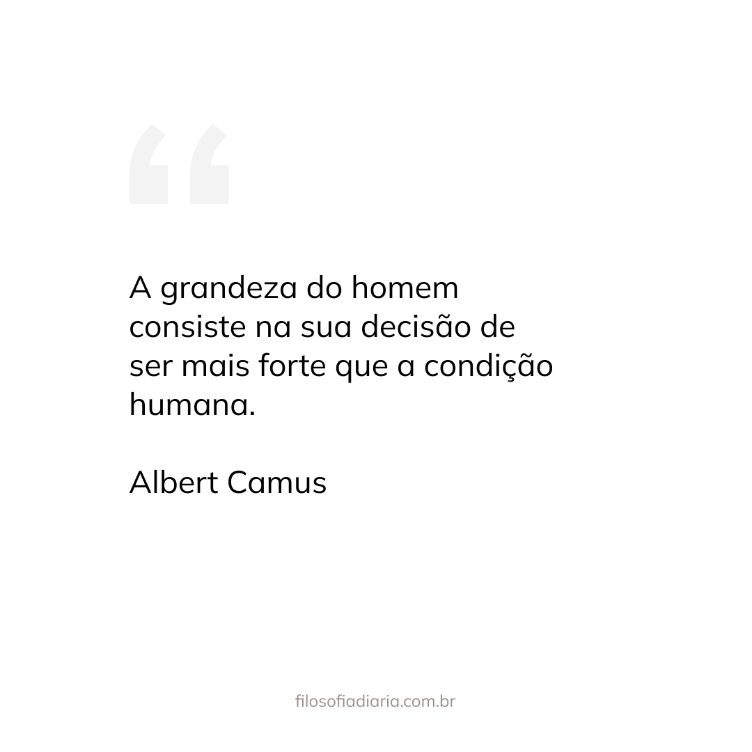 f_diaria's tweet photo. A grandeza do homem consiste na sua decisão de ser mais forte que a condição humana. (Albert Camus)
#proposito #projetodevida #maturidade #decisao #filosofia #sentido #autoconhecimento #albertcamus https://t.co/SCwatNMYNc