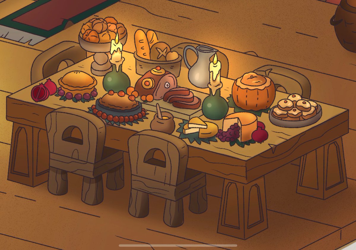 「A cute hobbit kitchen from an exercise I」|Tricia Morenoのイラスト