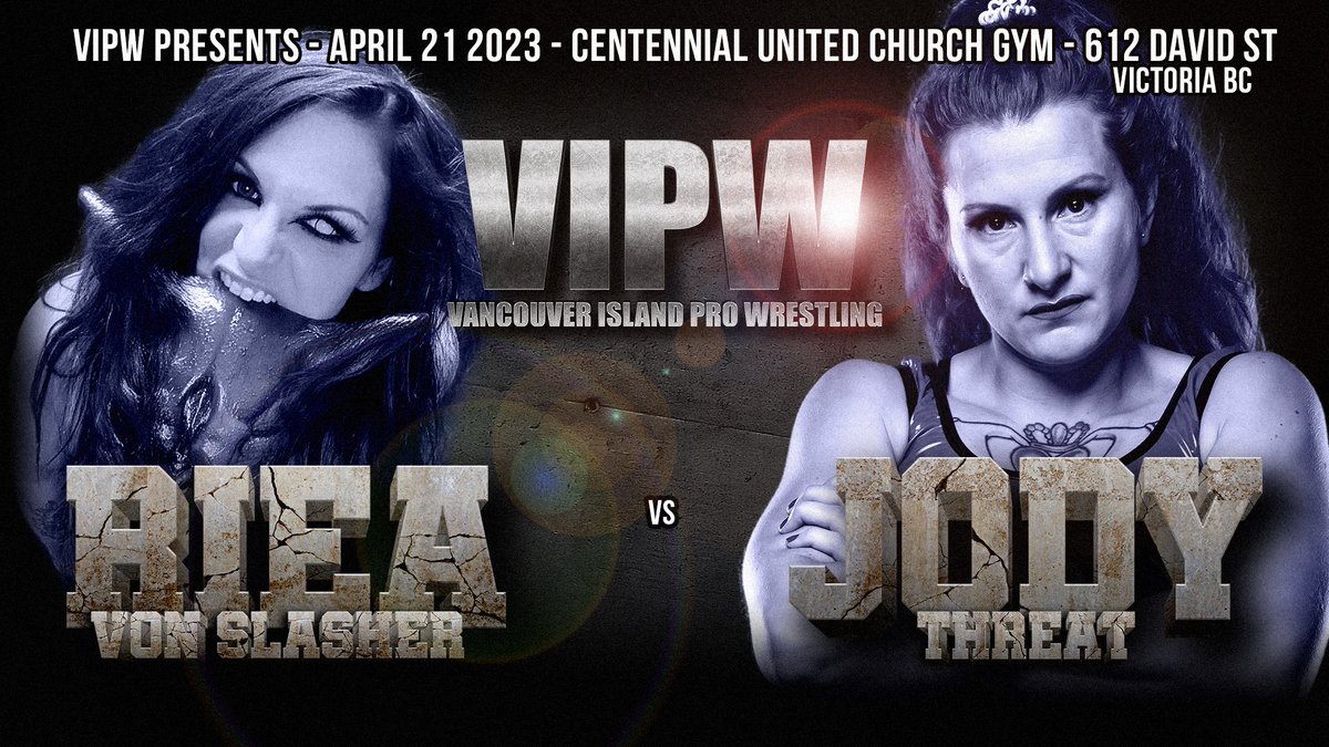Riea Von Slasher will battle Jody Threat one on one in Victoria April 21st
Do not miss this epic battle between two of the toughest women in professional wrestling 
viprowrestling.ca
#victoria #victoriabuzz #victoriabc #vancouverisland #victoriaevents #prowrestling
