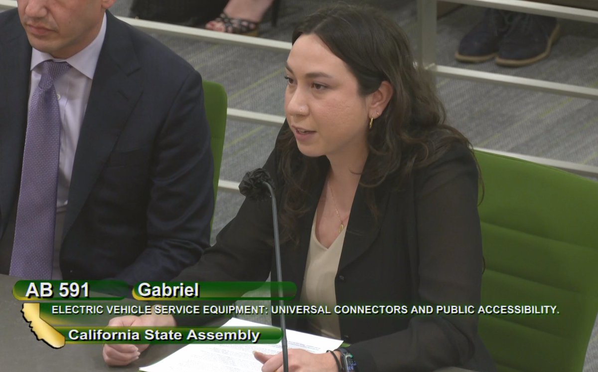 Greenlining's tweet photo. "#AB591 is a meaningful step in the right direction towards achieving an equitable transportation future where #EV charging is accessible and reliable, to ensure clean mobility does not inhibit economic mobility.” - @LaLeslieAguayo https://t.co/XKbRSbMYfh