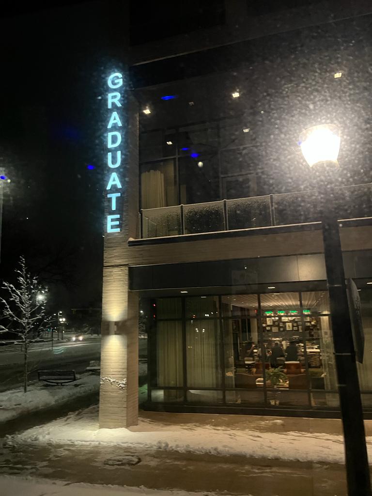 msuelc's tweet photo. We wanted to send a big thank you to the Graduate Hotel East Lansing for housing so many of our students during the spring semester 2023! We know our students have so many fond memories to share including this snowy photo from back in February. #Graduate_Hote
#GraduateHotels https://t.co/7A2Qhss3nI