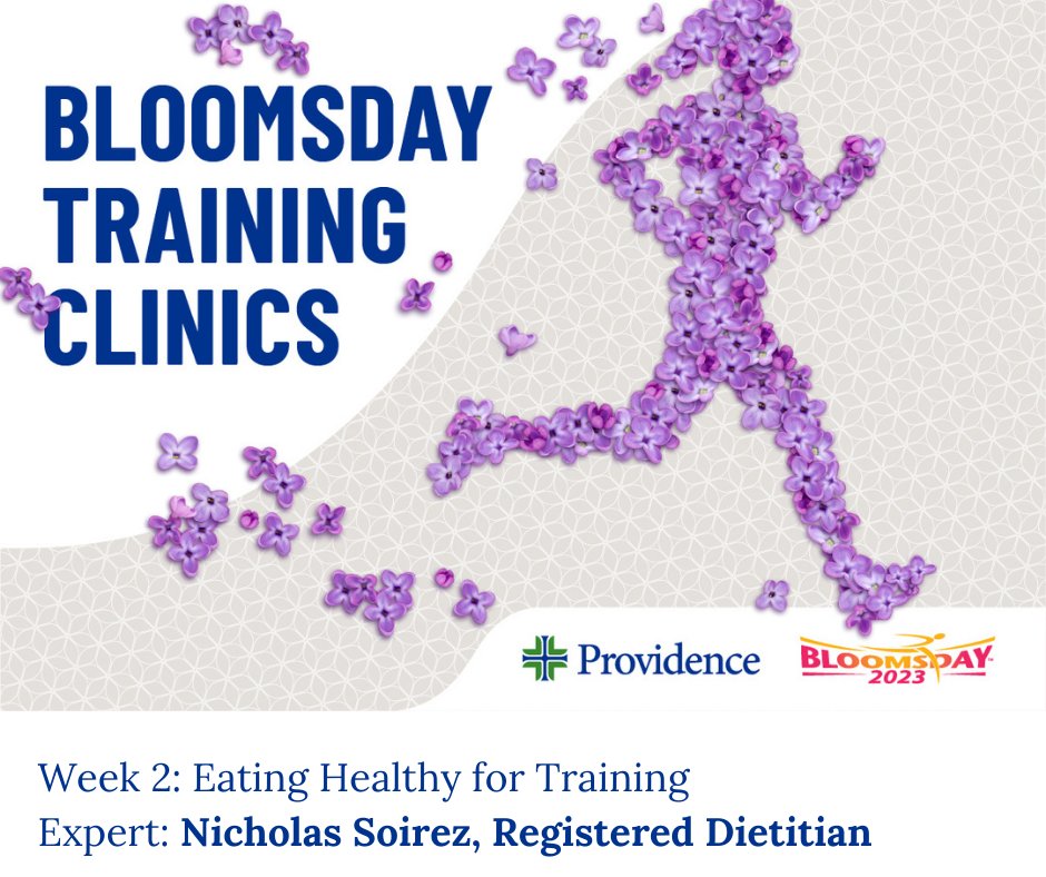 Will we see you at week TWO of our free <a href="/bloomsdayrun/">Bloomsday</a> training clinics? 🏃 

On Saturday, Providence Registered Dietician Nicholas Soirez will share how nutrition and hydration can improve your exercise routine and recovery. 

More: providence.org/bloomsday #Spokane #BloomsdayRun