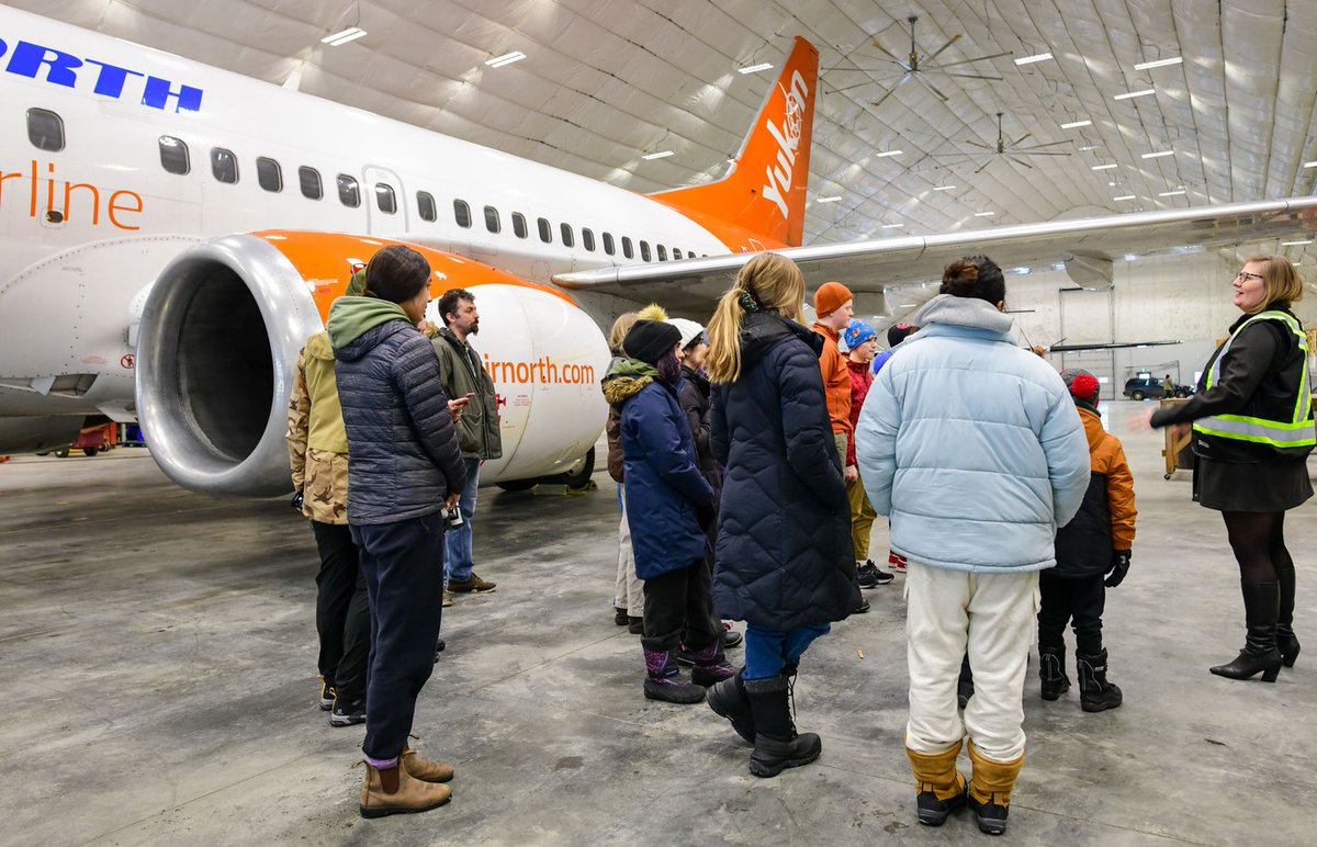 flyairnorth's tweet photo. Here are a few shots from the @Elevateaviators  Canada Tour stop in Whitehorse! Local Yukon high-school students learned about the exciting career pathways in aviation with a great group of speakers. Looking forward to next year! https://t.co/kqFlR1AJma