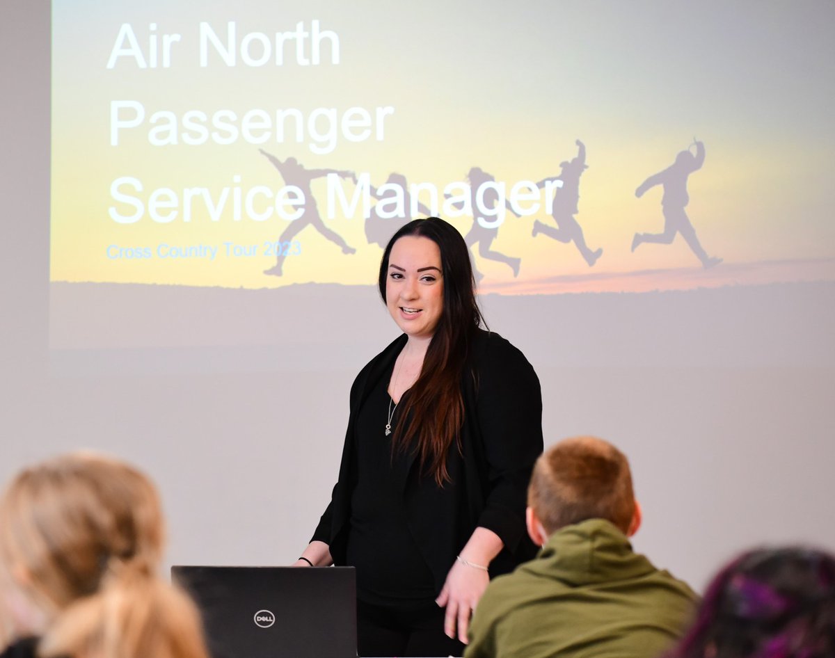 flyairnorth's tweet photo. Here are a few shots from the @Elevateaviators  Canada Tour stop in Whitehorse! Local Yukon high-school students learned about the exciting career pathways in aviation with a great group of speakers. Looking forward to next year! https://t.co/kqFlR1AJma