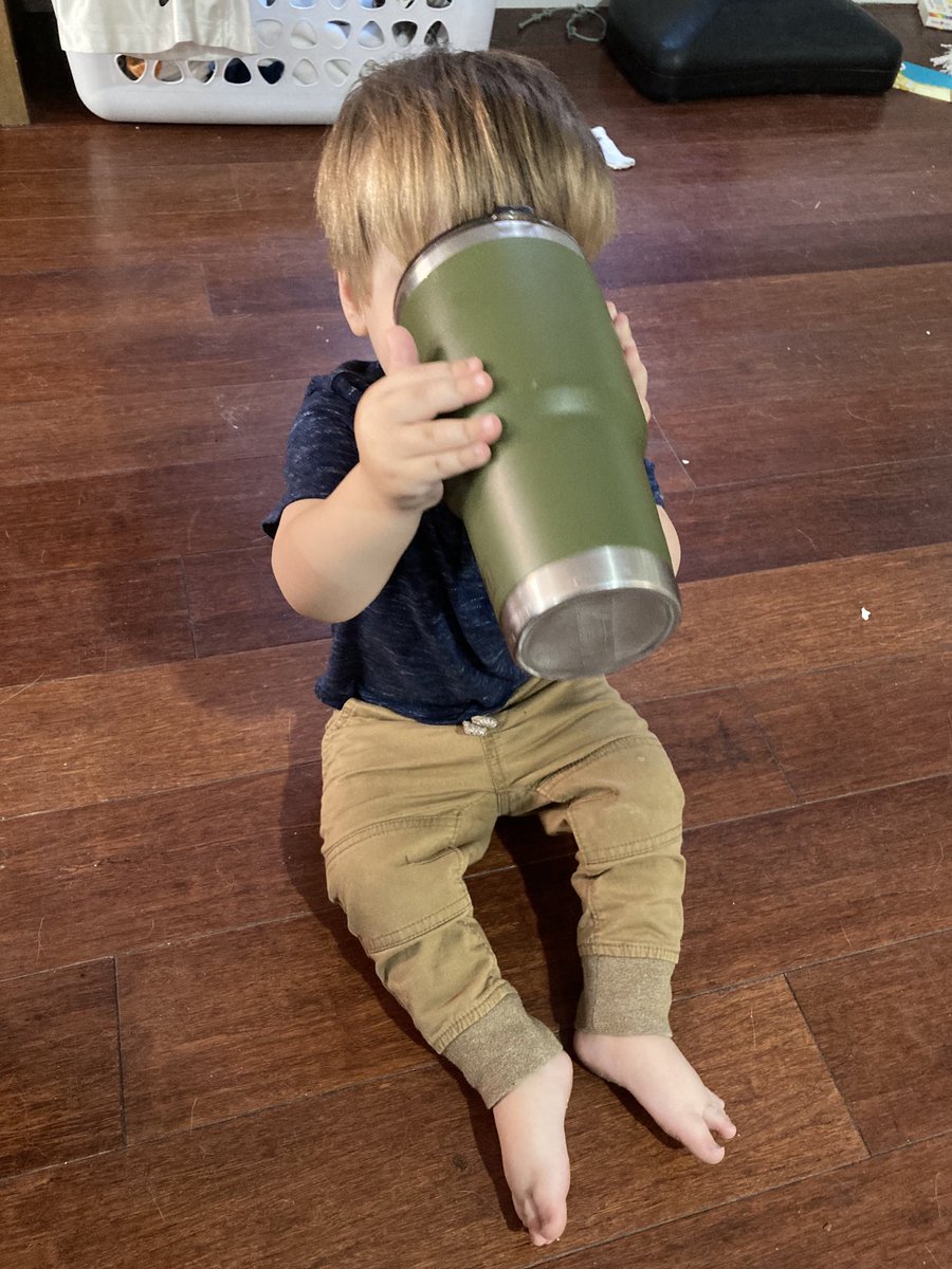 jespeseth's tweet photo. #babyarchie has learned the pleasure of iced tea from me. This kid cannot get enough of my ice tea now. https://t.co/YA661JmZ9r