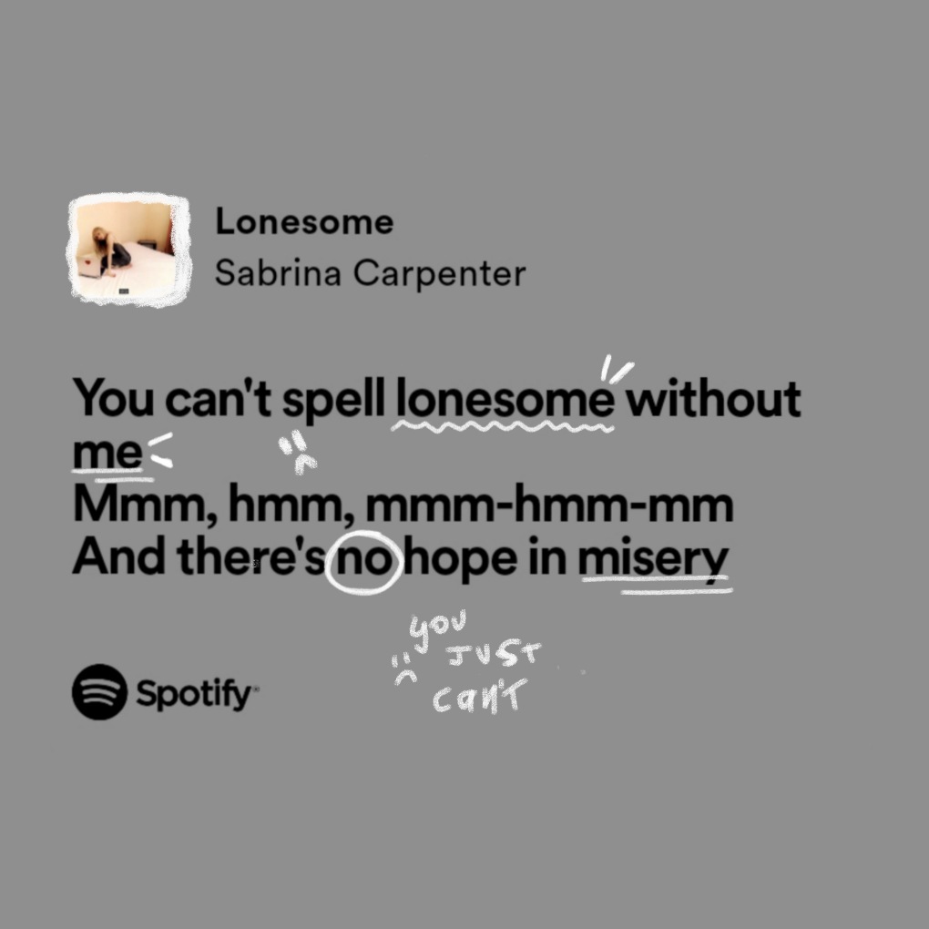 lonesome by sabrina carpenter