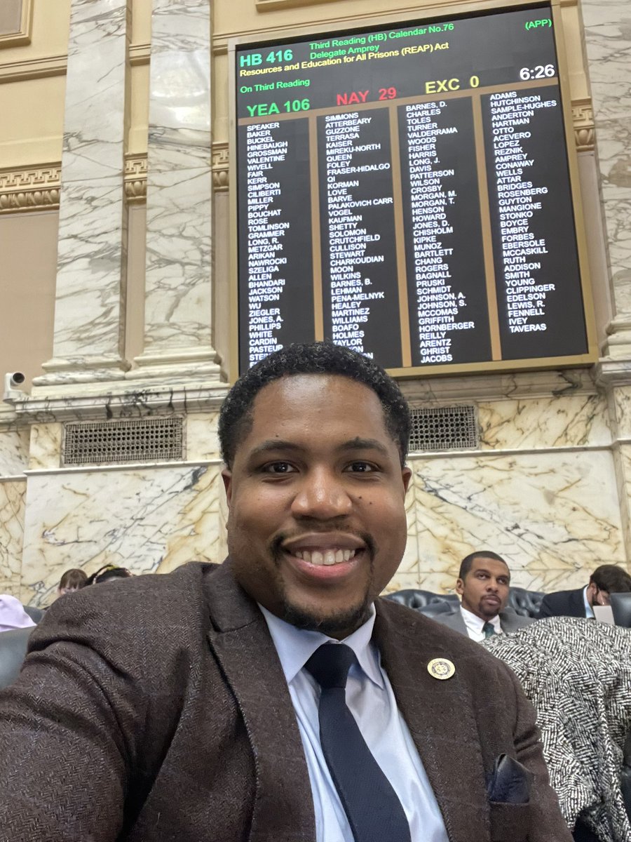marlonamprey's tweet photo. Proud that we finally got The REAP Act across the finish line this year. If we want to reduce recidivism and make our communities more safe &amp; prosperous we must invest in more educational and wrap around services at all of our prisons. Thanks for all your help @ChrisWilsonbalt !! https://t.co/Poiu0g9rcV