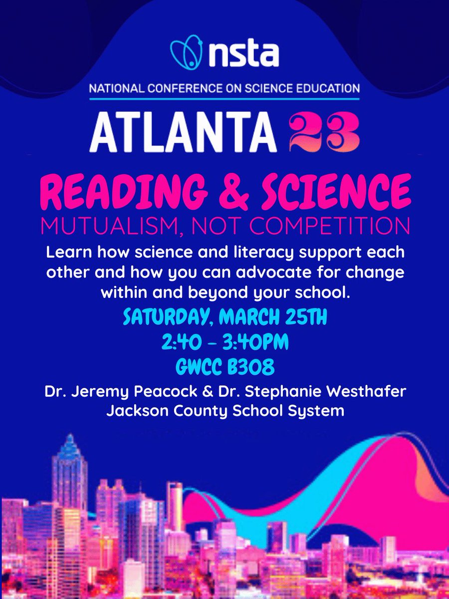 Want to how to support science and literacy in your classroom and beyond? Join @StephWesthafer1 and me this Saturday at #NSTA23