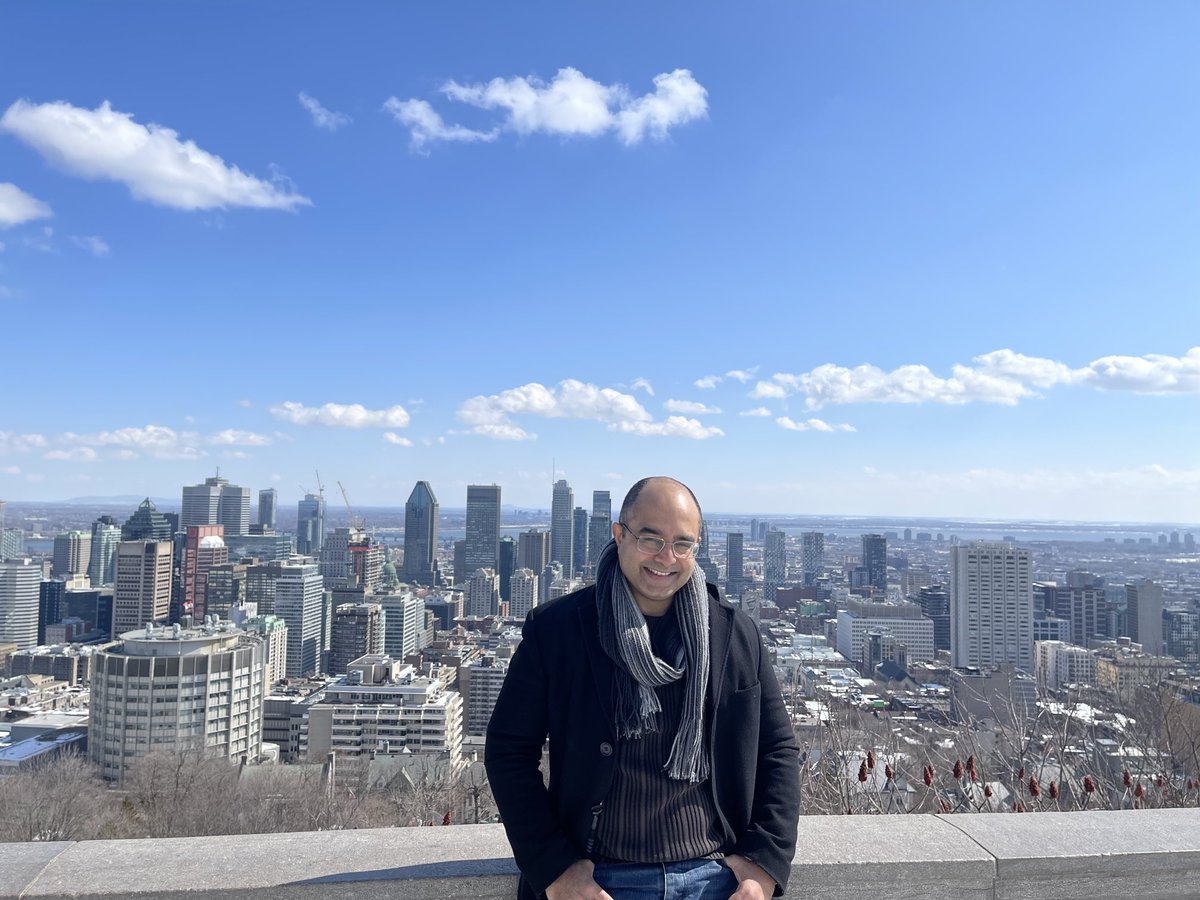 IndrajitRoyYork's tweet photo. The sun showed up today and we got some beautiful views of #Montreal.
#MountRoyale #ISA2023. https://t.co/W8Ev3bormO