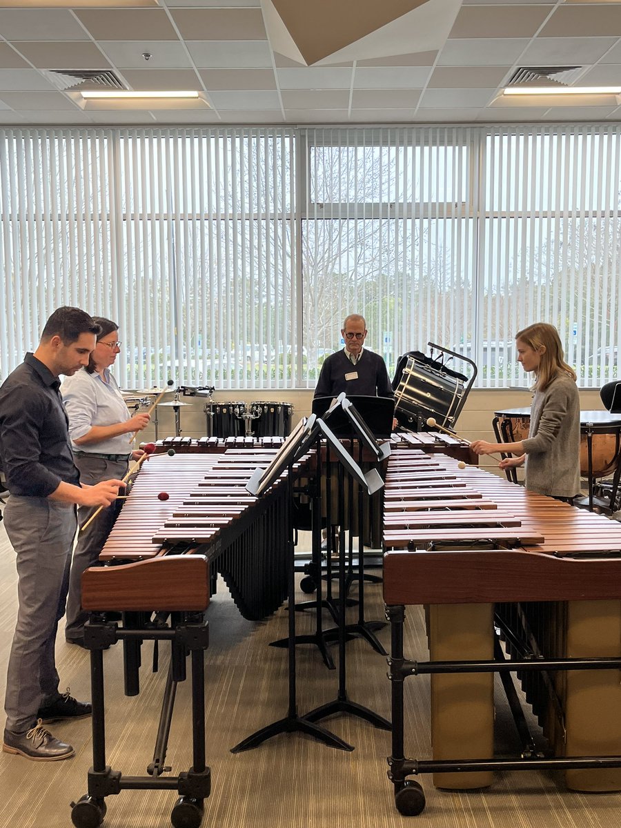 Thank you, Essere Percussion, for visiting our Percussion Ensembles on Friday, performing wonderful works and engaging our students through your interactive clinic! Hearing live, local ensembles allows us to support our percussion community and strive for greatness ourselves!