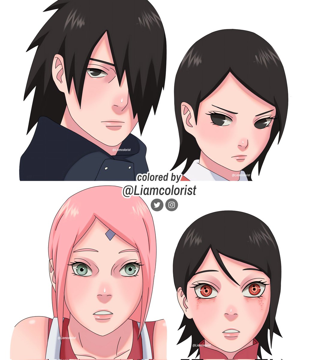 liamcolorist's tweet photo. Coloreando a la familia Uchiha ❤️🎨

#sarada #sakura #sasuke #manga 
#boruto #sasukeuchiha #family https://t.co/GcutRTRNuw