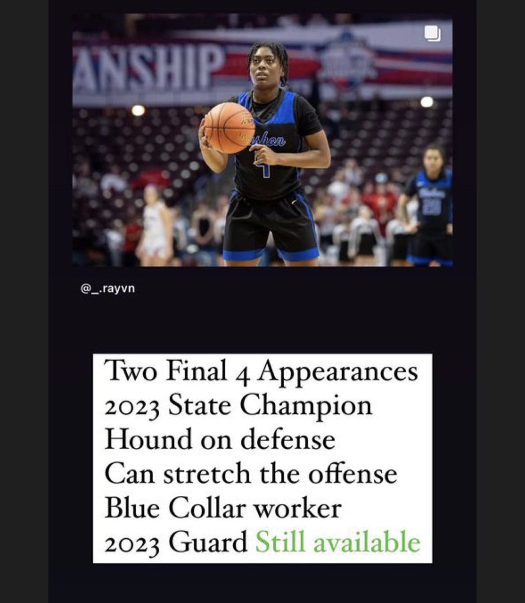 CoachDB_'s tweet photo. STILL AVAILABLE! Senior Guards Rayvin Jones and Bri Collins (Briana Hoffmann-Collins). @GirlsVashon https://t.co/jATgkrAHzm
