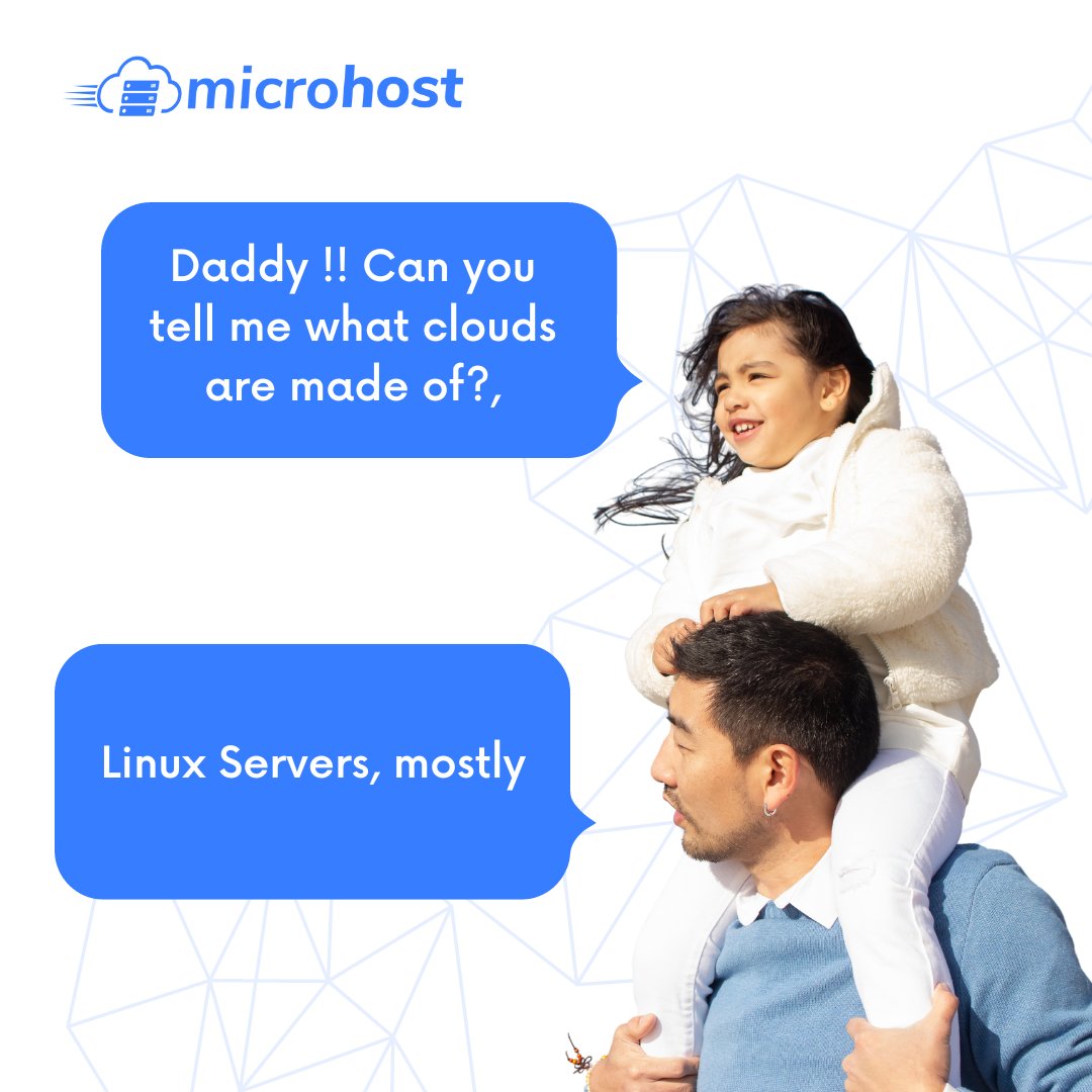 Looks like her father passed down his love of #cloud to the next generation ☁️💻 🤣 😂 

#cloudenthusiast #techhumor #microhost #cloudservers #cloudmigration #cloudengineer #linux #linuxsystemadministration #linuxserver #cloudarchitect