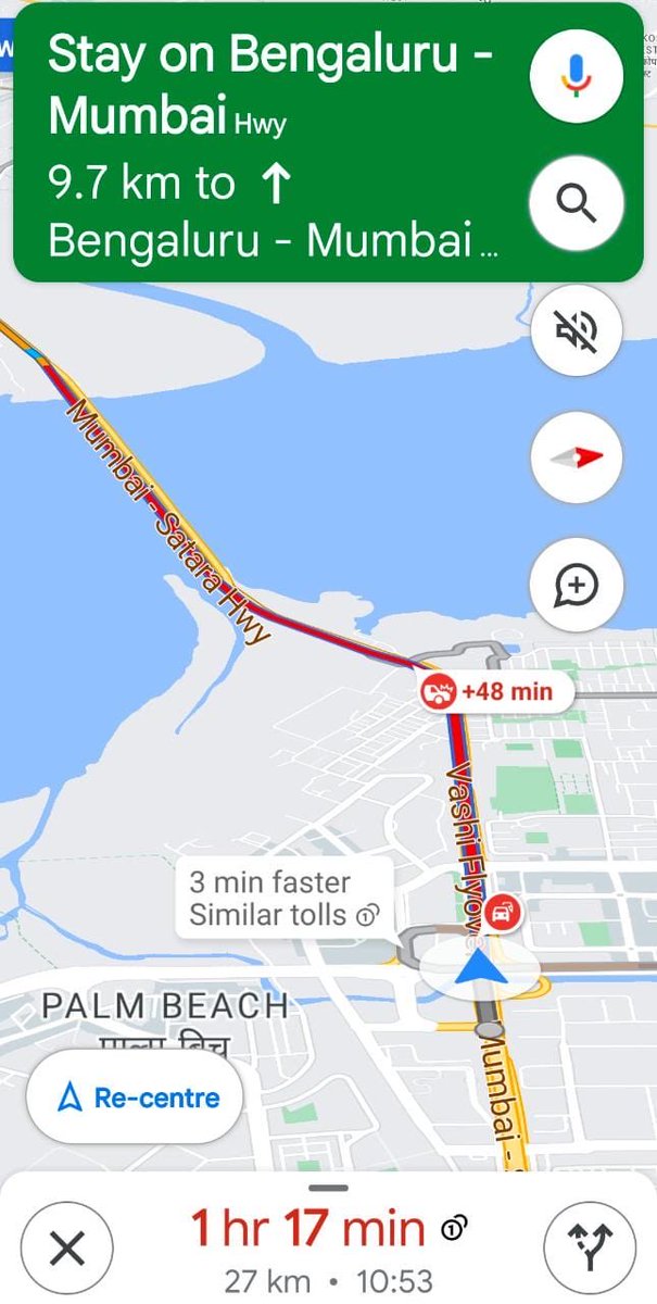 yesudasantony's tweet image. Approx 3km is going to take 48mins.
Troublesome Tuesday is ahead!
Vashi to Mankhurd road is B2B packed.
⁦@Navimumpolice⁩ #trafficblock
⁦@MumbaiPolice⁩