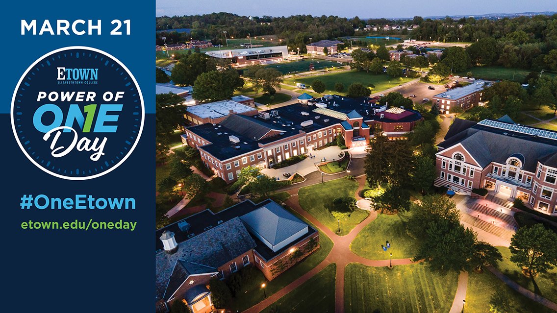 Today is The Power of One Day @etowncollege! Join me and help unlock challenge gifts to support current and future Blue Jays. We only have 24 hours to meet our goals. It's up to you to help us get there. Give now: etown.edu/oneday #OneEtown