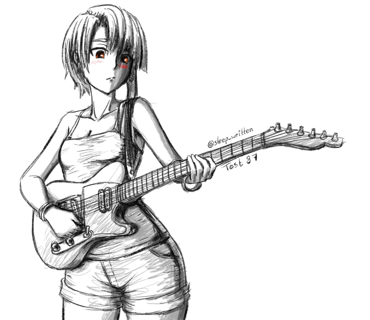 sleep_written's tweet photo. #testdraw #lainTTL #iwakuralain #SerialExperimentsLain #telecaster #guitar #electricguitar https://t.co/GuK68FKX5X