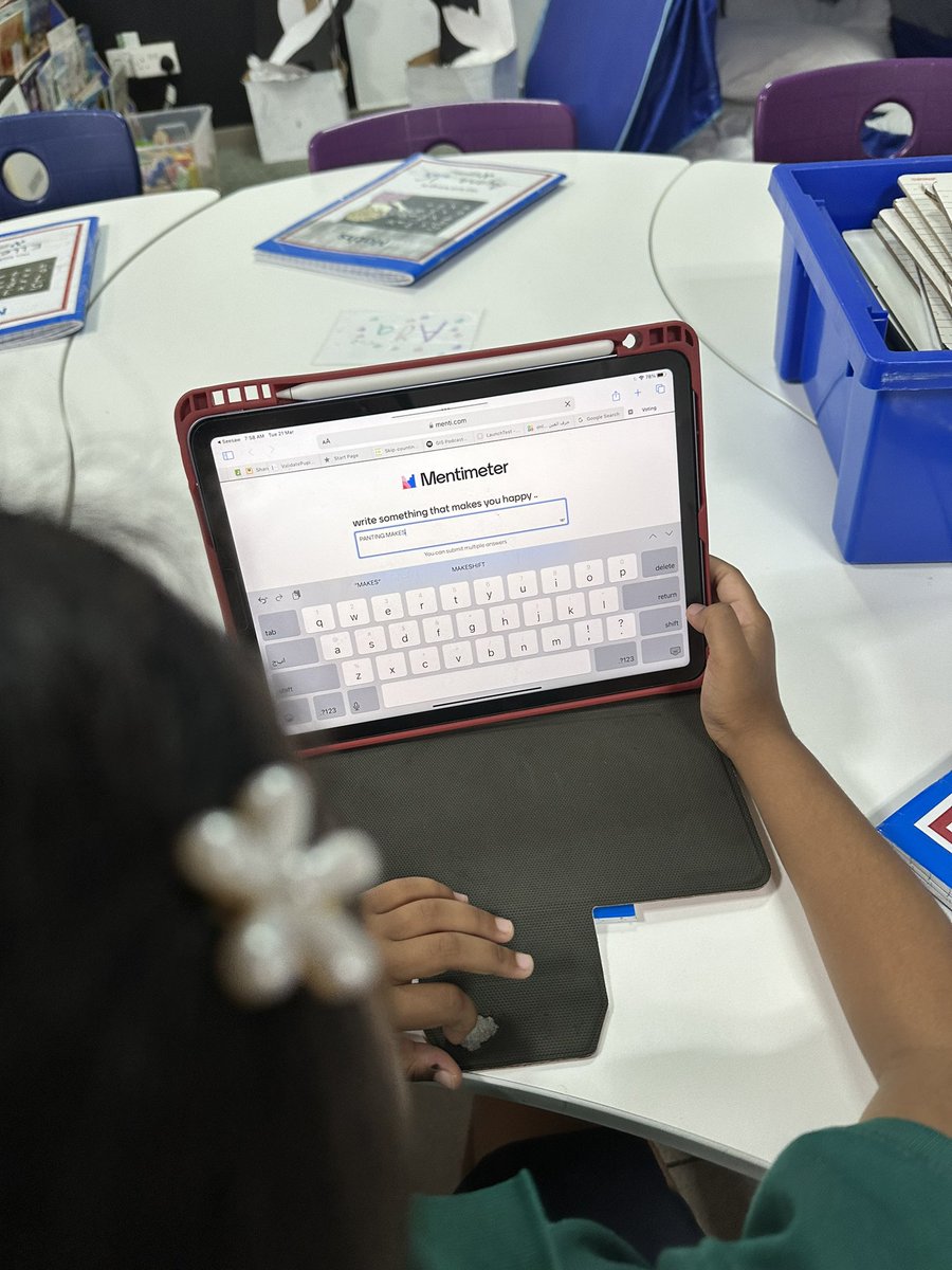 abypower's tweet image. In view of happiness day yesterday, the children in Grade 1C used @Mentimeter to share their thoughts on what makes them happy! Great tool for instant feedback and sharing ideas @GreenfieldIntS #inspiringyoungminds #BeHappyBeGIS #Edutech