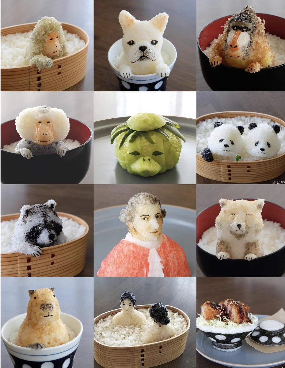食べるのがもったいないと思っちゃうくらい、どれもすごい･･･！カッパやパンダなどの「おにぎり」が話題に！