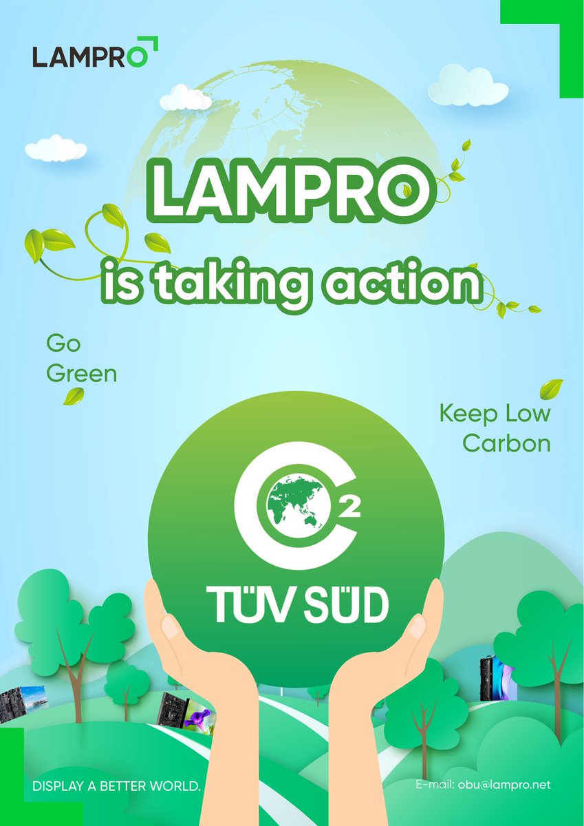 #LAMPRO is taking action for a #green low-carbon earth. With our products certified with carbon footprint, we are proud to be a certified #​lowcarbon products supplier. Responding to environment protection, we are digging into energy-saving technology for a green supply chain.