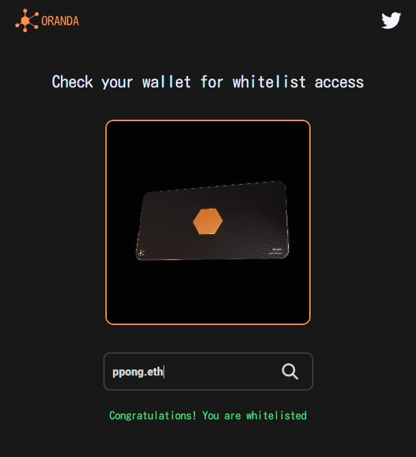 OrandaAI's tweet photo. 🚨 MINT DETAILS 🚨

Date: April 22, 2023 (Exact Time TBA)
Supply: 555
Whitelist Mint Price: 0.05 ETH
Public Mint Price: 0.06 ETH

Whitelist is 90% Allocated
Check if you are whitelisted at https://t.co/wQQyXY4udD

We have a few more spots to giveaway 👇 https://t.co/9M8q6FOOzk