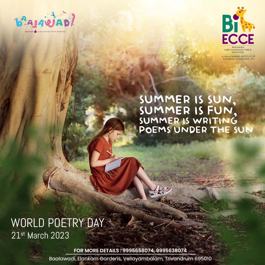 Poetry makes the little things in life feelore beautiful. Happy World Poetry Day!.

#worldpoetryday #poetry #romanticpoetry  #poetryart #seasonspoetry  #communityofpoetry  #ilovepoetry #poetryreading  #poetrynation #learningthroughplay #paadashala #baalawadi