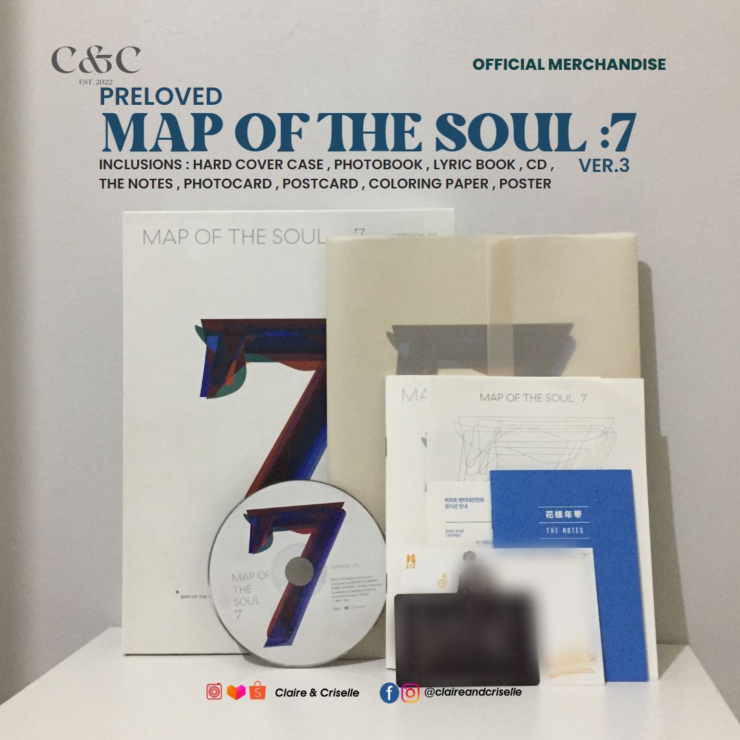 nankleyr's tweet photo. For Sale : Preloved (not abused) Original BTS Map of the Soul : 7 (Ver.3) Album 

Inclusions : please refer to the pictures

DM for inqs po! <333

#bts #btsalbum #mapofthesoul7 #jin #rm #suga #jhope #jimin #v #jungkook #seokjin #namjoon #yoongi #hoseok #taehyung https://t.co/dEx60wMK2q