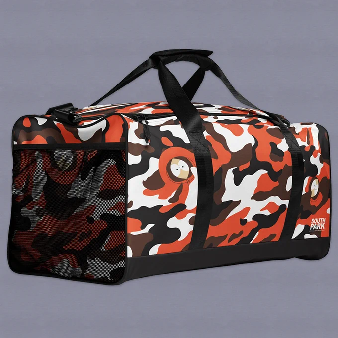 Introducing the Kenny Camo Collection! Be cozy wozy  when wearing this new camouflaged design with Kenny's signature colors and his face printed throughout. Get the look   