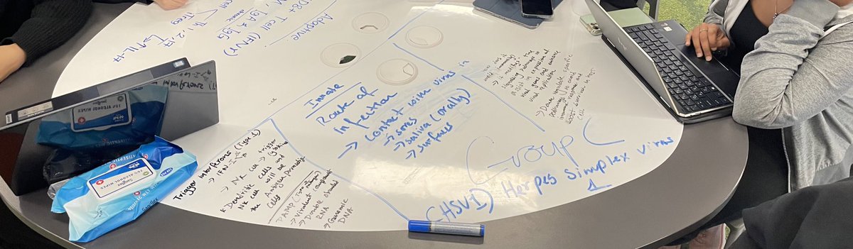 sjturn's tweet photo. #activelearning at work in the #BMS5003 workshop on immunity to infection. The LTB a great space for learning (and teaching). @MonashBDI @Monash_FMNHS @MonashUni #highered #immunityiscool https://t.co/3pVhg271Ru