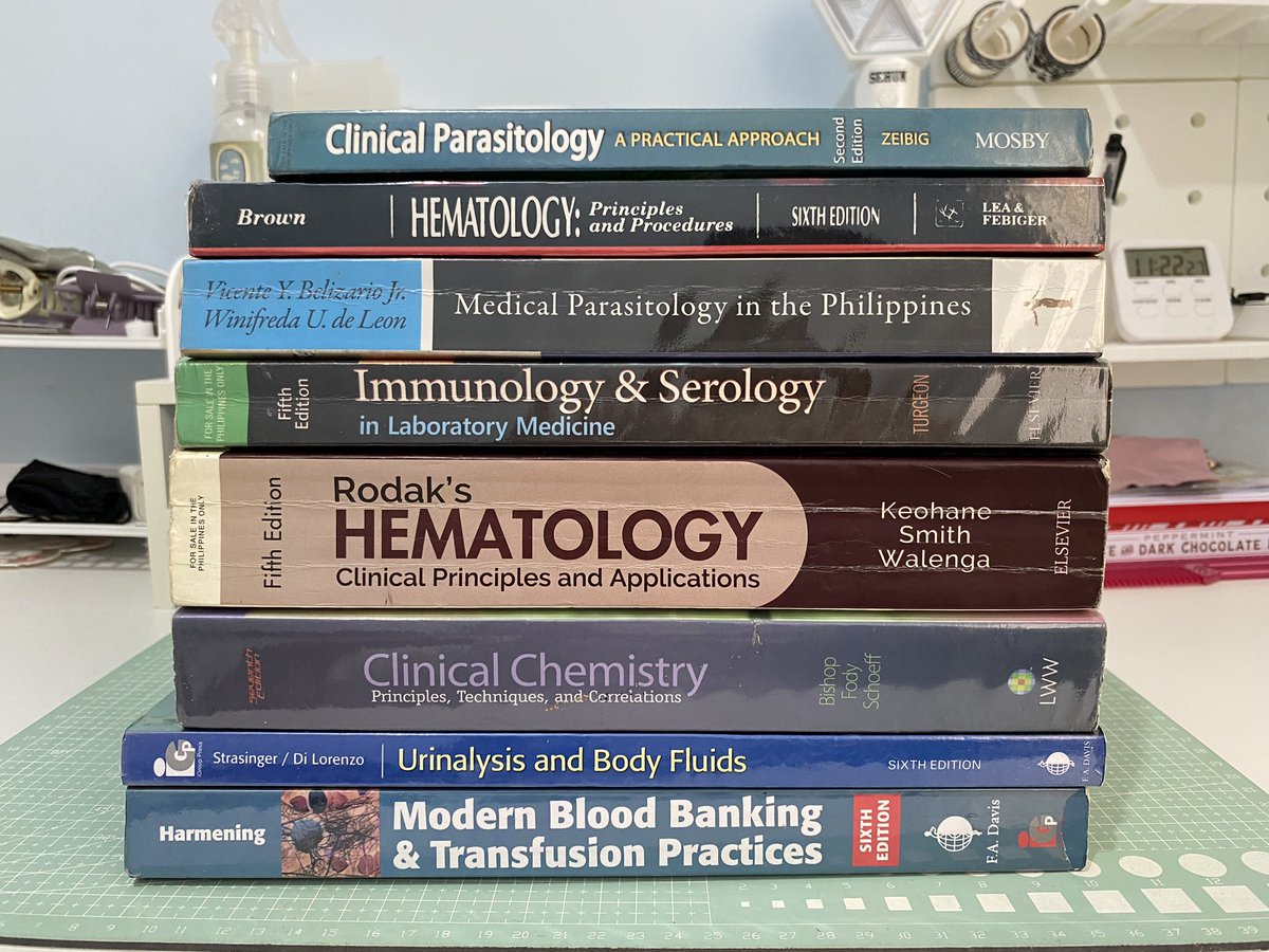 medtekdiaries's tweet photo. hello #medtechtwt! i'm selling all of my medtech books. if you're interested, please send me a DM.
#belizario #rodak #brown #bishop #strasinger #harmening #turgeon https://t.co/pPRKe8CrKx