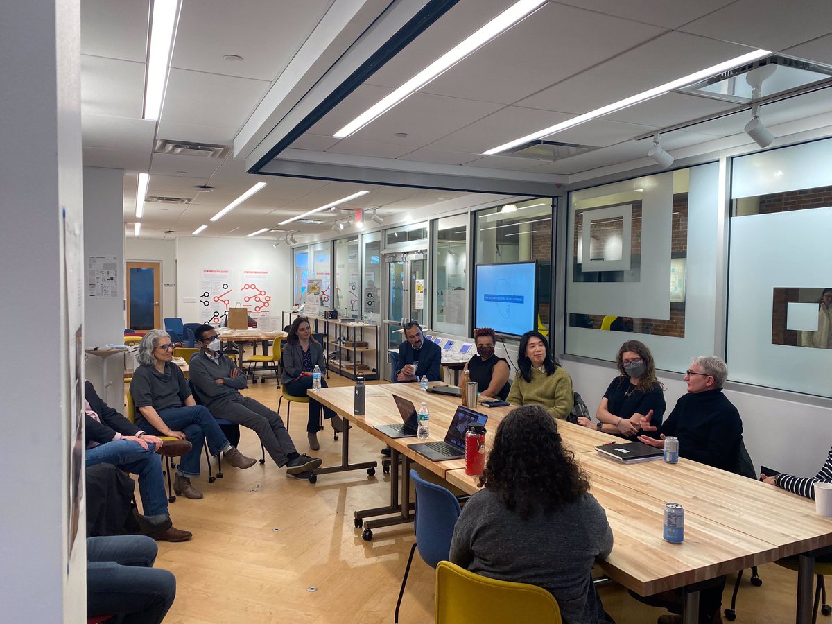 AlaytAbraham's tweet photo. First year of a first cohort. Thank you @NU_CfD for hosting the ID&M PhD Event at #DesignResearchWeek. The round table was spinning. Discussions and in grad school etiquette, free food :) See the new cohort soon!! @NU_CAMD https://t.co/cdmIZD7MU9