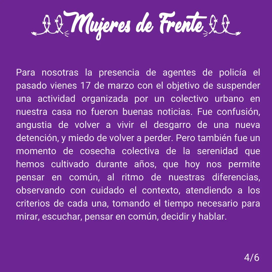MujeresdFrente's tweet photo. 🔴 𝗖𝗼𝗺𝘂𝗻𝗶𝗰𝗮𝗱𝗼 𝘀𝗼𝗯𝗿𝗲 𝗹𝗮 𝗶𝗻𝘁𝗲𝗿𝘃𝗲𝗻𝗰𝗶𝗼́𝗻 𝗽𝗼𝗹𝗶𝗰𝗶𝗮𝗹 𝗲𝗻 #𝗟𝗮𝗖𝗮𝘀𝗮𝗱𝗲𝗹𝗮𝘀𝗠𝘂𝗷𝗲𝗿𝗲𝘀 𝗰𝗼𝗻 𝗲𝗹 𝗼𝗯𝗷𝗲𝘁𝗶𝘃𝗼 𝗱𝗲 𝘀𝘂𝘀𝗽𝗲𝗻𝗱𝗲𝗿 𝗲𝘃𝗲𝗻𝘁𝗼 𝗼𝗿𝗴𝗮𝗻𝗶𝘇𝗮𝗱𝗼 𝗽𝗼𝗿 𝘂𝗻 𝗰𝗼𝗹𝗲𝗰𝘁𝗶𝘃𝗼 𝘂𝗿𝗯𝗮𝗻𝗼 𝗲𝗹 𝟭𝟳 𝗱 𝗺𝗮𝗿𝘇𝗼 https://t.co/0t0254dOv9