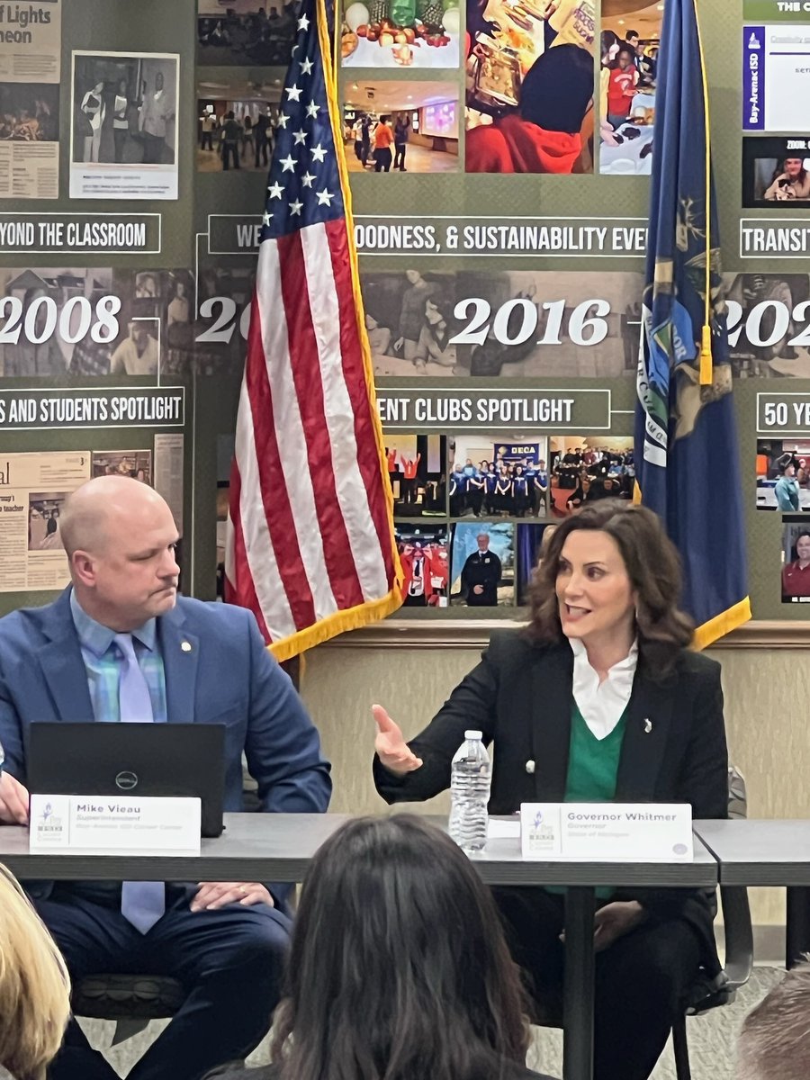 @baisdcc was selected to host Governor Gretchen Whitmer today. This was an excellent experience for our students and staff, who were chosen to participate in a panel discussing education!

#baisd #bayarenaccareercenter #baisdcc #stateofmichigan