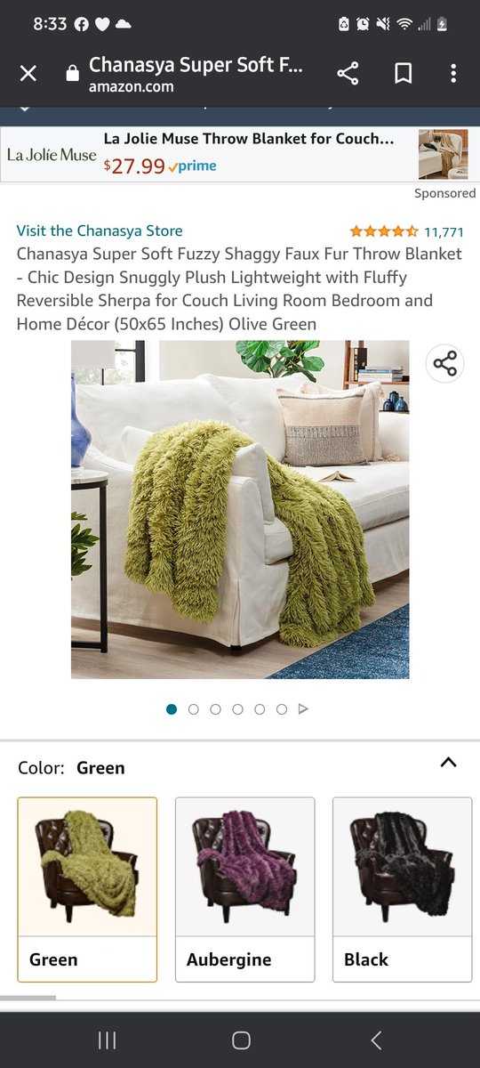 Fuzzy soft mossy blanket for my cozy bed vibes 🌱