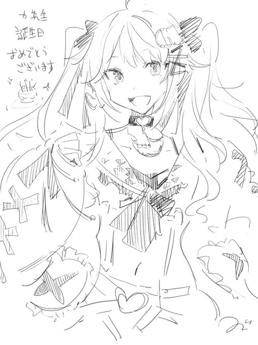 GO毛力先生(@gomo_power )が誕生日という事でお祝いイラスト描かせていただきました〜!Vのデザインきゃわ〜〜 