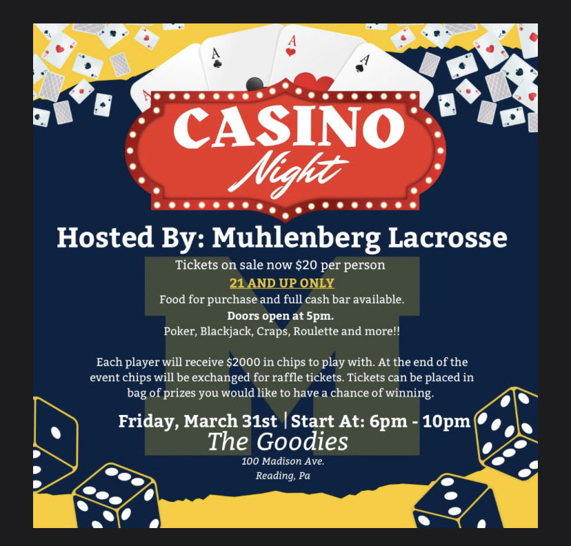Come out for a fun night to support Muhlenberg Lacrosse!