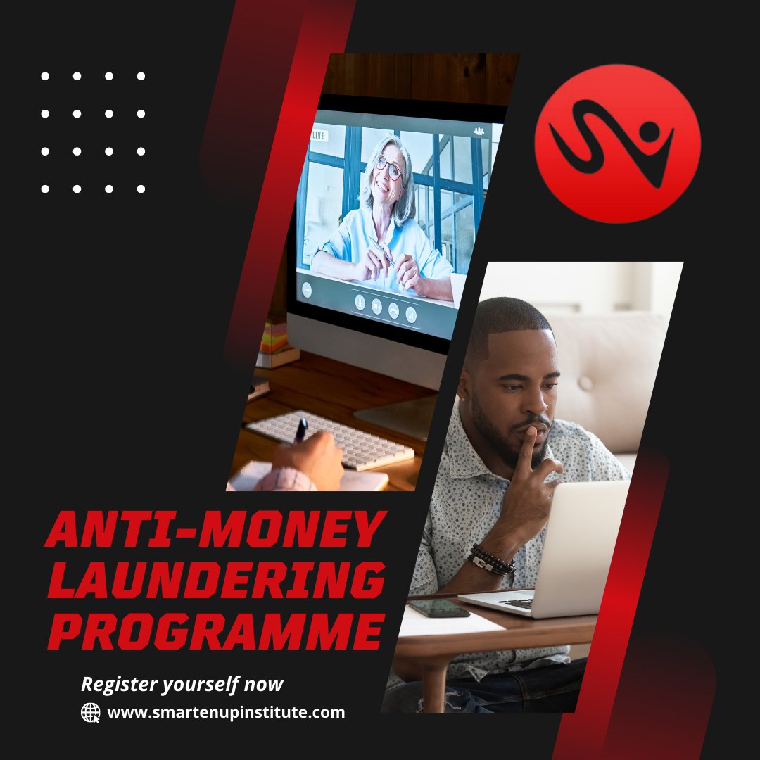 SmartenUpInst's tweet photo. The All-Inclusive Guide to Anti-Money Laundering Compliance is the course that you need to gain or enhance your knowledge in Anti-Money Laundering (AML)

👉🏻👉🏻https://t.co/cqNVR5rMCR              

#AML #certified #course #graduation #graduate #info #certification https://t.co/zBpU9j6HyI