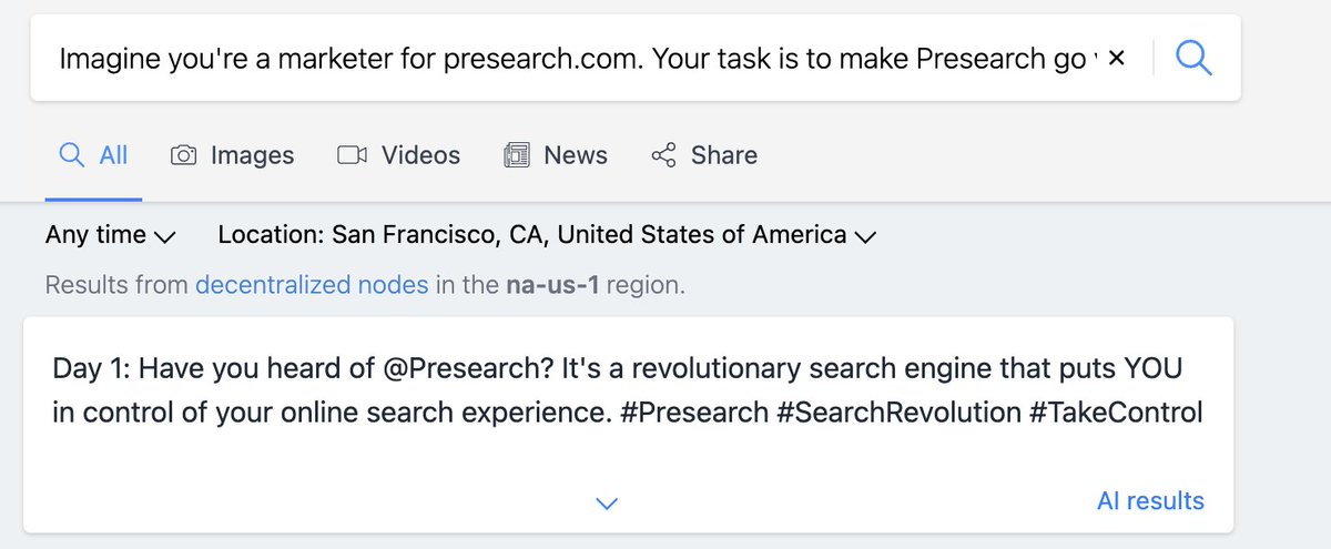 Presearch tweet media