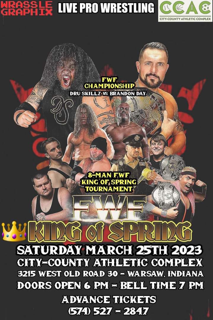 slimtrimmons's tweet photo. Come on out this Saturday night to FWF King Of Spring. I'll have posters, 8X10s and other prints on hand. Come see me at the table and LIVE in action!!!
#ccac #warsaw #TWINKIEPOWER https://t.co/wIukfYqIPQ