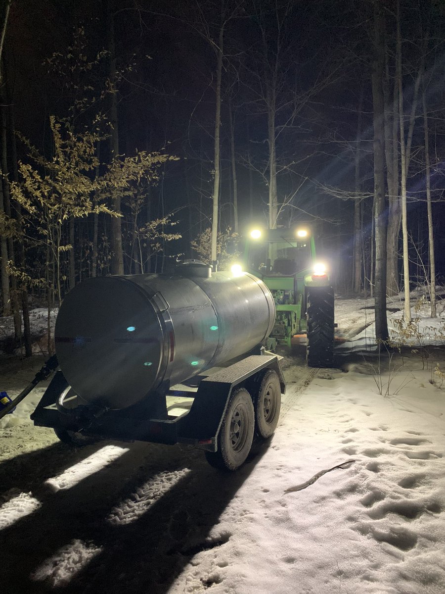 The question? Is it going to freeze tonight? Or is the sap monster just waking up? #hauling sap