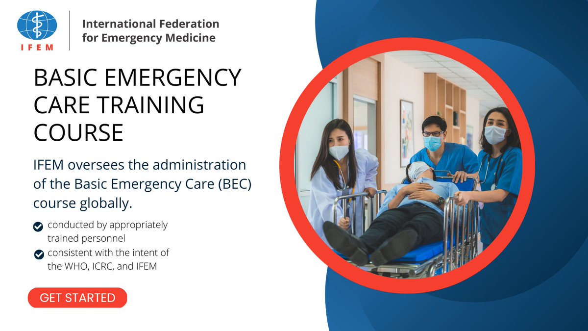 Courses may be conducted by a range of organizations. Organizations within a country can request to hold BEC courses. To obtain IFEM approval and certifications, these “sponsoring organizations” must register courses with IFEM. Click here to learn more - ifem.cc/basic_emergenc…