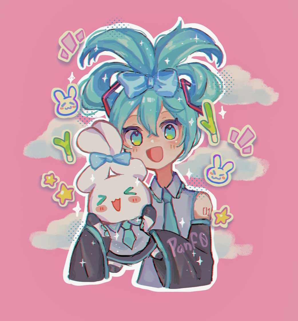 _Panf0's tweet photo. Miku and cinnamoroll 💙💙 ＃初音三夕 #Miku #シナモロール #サンリオ https://t.co/R1ntdrRfGe