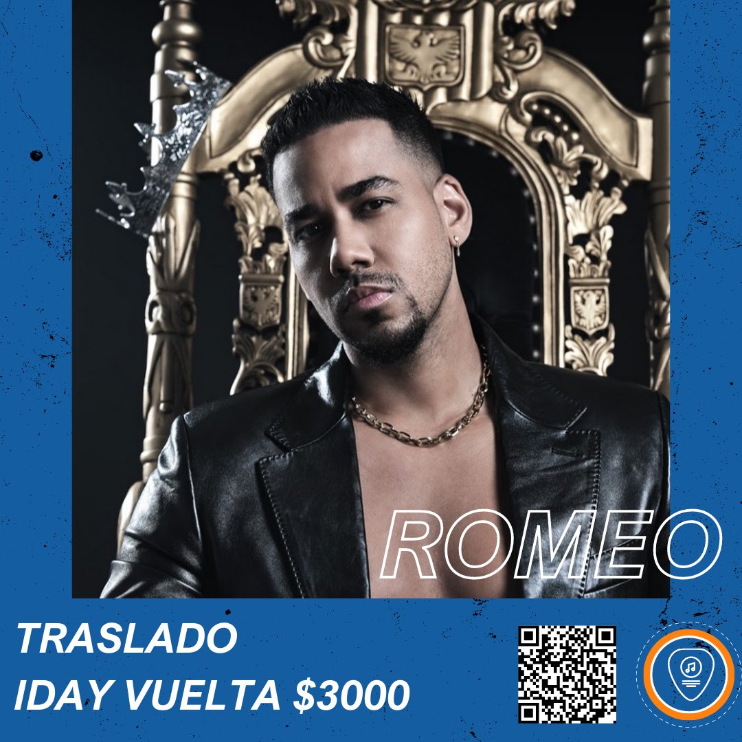 Fonobussrl's tweet photo. @RomeoSantosPage estará este 22 de Abril en @Velez TE LO VAS A PERDER? Link en el código QR para compra online https://t.co/9bmNlCjAaf