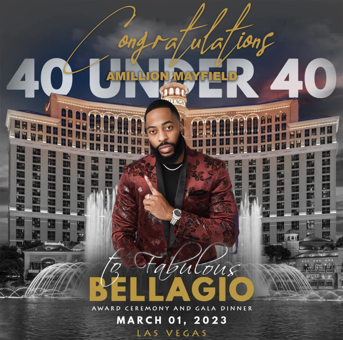 Humbled to say the least! Thanks #40Under40 #VegasFlow