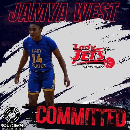 Let’s go @Jamya_West14 💙🔥🏀💛🔥🏀❤️🔥 🏀 We can’t wait to see you working on the next level! #SGTCLadyJets