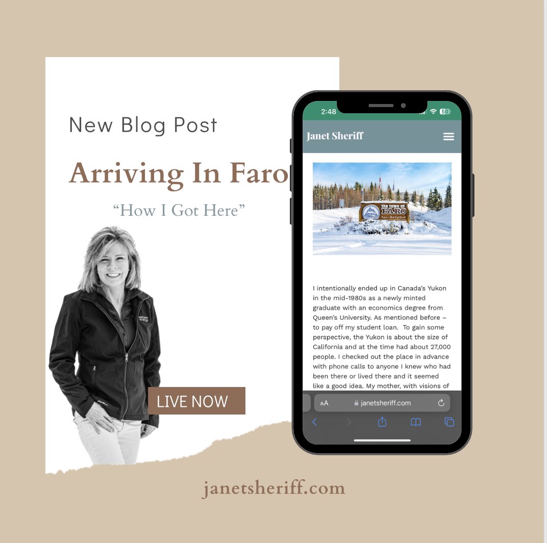 👋🏻New Blog Post

🗺️ Arriving in Faro and how I got there

⭐️Read it here:

💻 Janetsheriff.com

➡️Be sure to follow my socials!

Twitter: @SheriffJanet 
Linkedin: Janet Lee-Sheriff

#canada #travelcanada #yukon #newblog #blogpost #joinme #storytime #mining