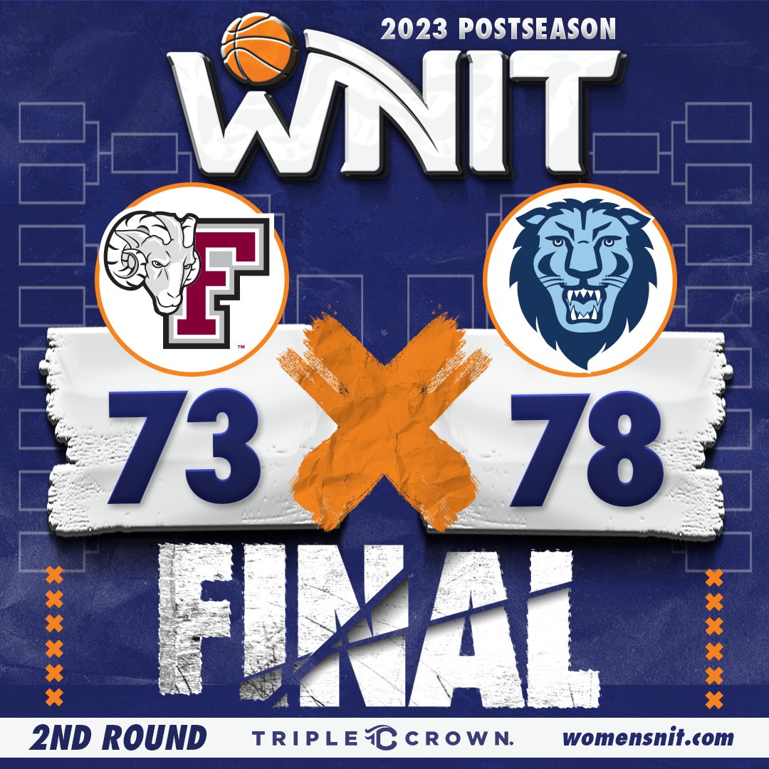 WomensNIT's tweet photo. FINAL | @CULionsWBB is back in the #WNIT Super 16 for the second-consecutive year after a thrilling victory over Fordham! https://t.co/KdwN522Izi