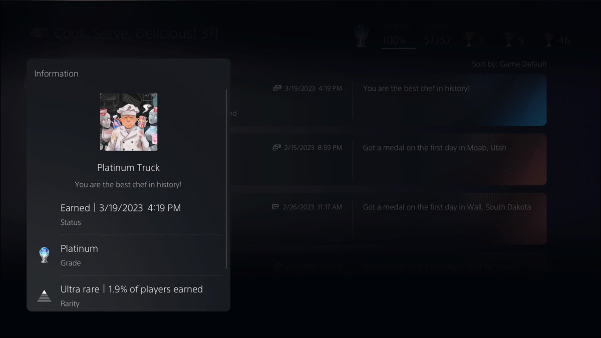 ZeroSpace11's tweet photo. Plat #276 Cook, Serve, Delicious! 3?! A tough but fun game. Took a lot longer than I thought but some of those challenges are quite tough 😅 You pretty much have to go flawless on every level.
#PlayStationTrophy #CookServeDelicious3 #PS5Share https://t.co/c8s4kqqrgk